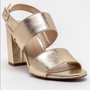 👡 NWOT SAM EDELMAN CIRCUS Gold Block Heel